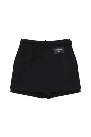 Minigonna con stampa lunare e cintura MARINE SERRE | WSK131ACWOV0091BK99
